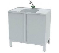 Мойка лабораторная химическая ЛК-600 СМС-ПВ (1 раковина, 1 смеситель)