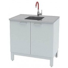 Мойка лабораторная металлическая ЛК-1200 СМС-Г (1 раковина, 1 смеситель)